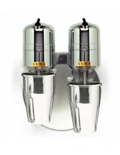 Batidor de batidos 800 cl x 2 vasos de acero inoxidable - De pared