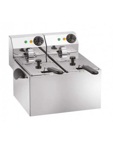 Electric fryer - Capacity liters 4+4 - cm 43 x 43 x 31 h