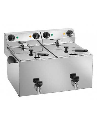 Freidora eléctrica - Capacidad 8+8 litros - cm 62 x 43 x 35.5 h