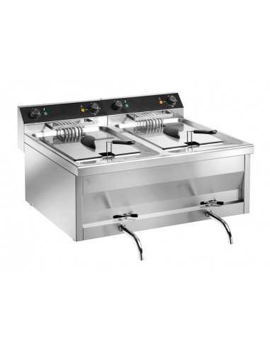 Electric fryer - Capacity liters 12+12 - Cm 80 x 70 x 42 h