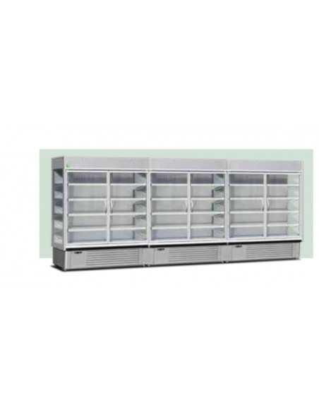 Wall display - With sliding doors - Temperature Thank you°/+10°C - Capacity  liters 940 -  cm 133.5 x 73.7 x 198.7 h