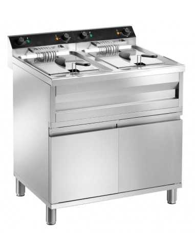 Electric fryer - Capacity liters 12+12 - Cm 80 x 70 x 96 h