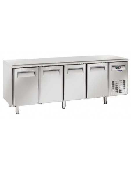 Mesa refrigerada - N. 4 puertas - cm 225 x 60 x 85 h