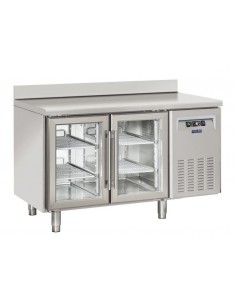 Tavolo refrigerato - N. 2 porte vetro - Alzatina - cm 135... 2