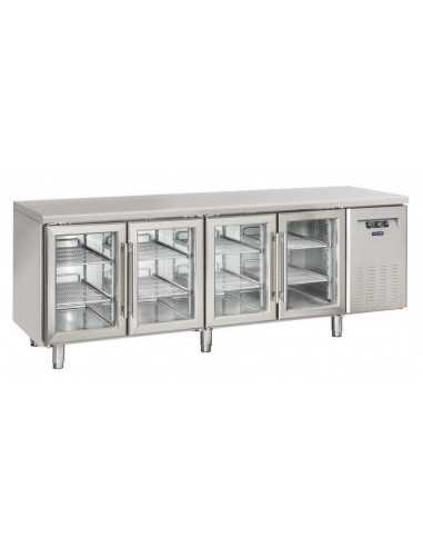 Mesa refrigerada - N. 2 puertas de cristal - cm...
