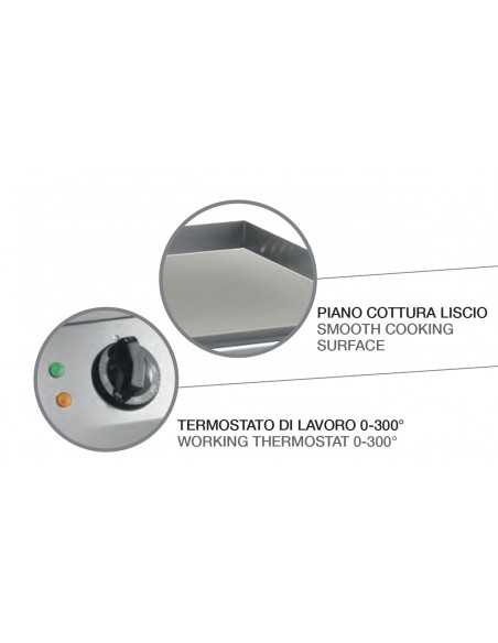 Electric fry top with smooth top cm 59.5 x 40 Electric fry top with smooth top cm 59.5 x 40