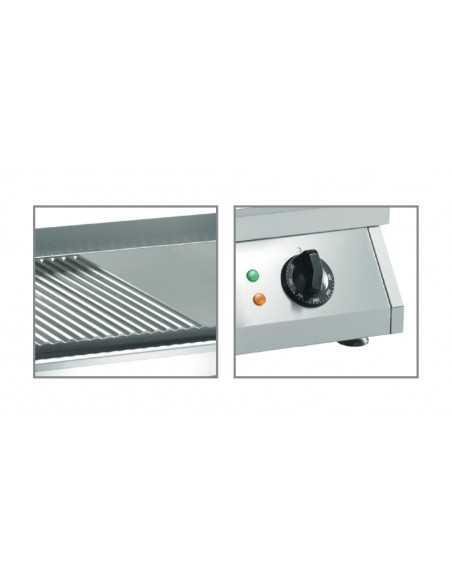 Electric fry top with smooth / ribbed surface cm 83.5 x 40 Electric fry top with smooth / ribbed surface cm 83.5 x 40