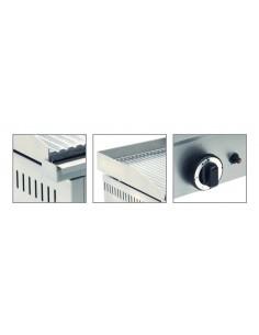 Fry top gas con piano rigato Cm 32.5 x 40 - Da banco 2