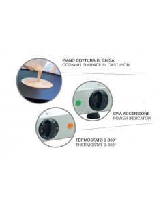 Crepier elettrica singola - Diametro mm 350 - Potenza W 2400 2