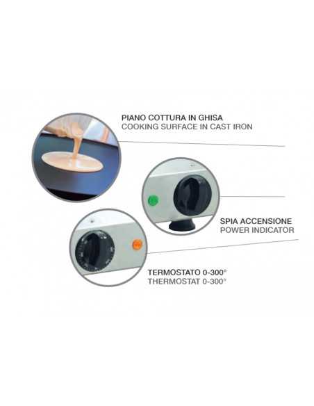 Crepier Eléctrico  - Diámetro mm 350 - Potencia W 2400