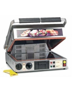 Electric ceramic glass plate with smooth surface and grill function