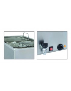 Electric countertop pasta cooker with one basin and tap - cm 34 x 60 x 30 h 2