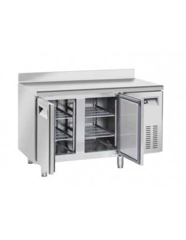 Tavolo refrigerato - Alzatina - N. 2 porte - cm 135 x 60 x 95 h