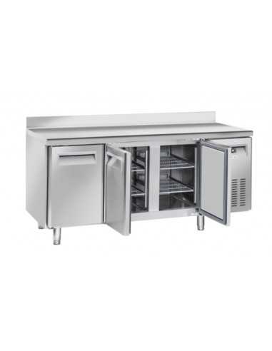 Mesa refrigerada - Alzatina - N. 3 puertas - cm 180 x 60 x 95 h