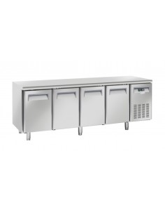 Refrigerated table - N. 4 doors - cm 225 x 60 x 85 h