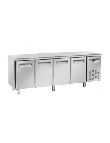 Mesa refrigerada - N. 4 puertas - cm 225 x 60 x...