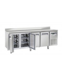 Refrigerated table - Riser - N. 4 doors - cm 225 x 60 x 95 h