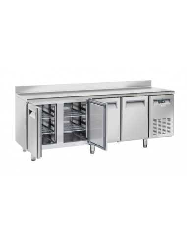 Mesa refrigerada - Alzatina - N. 4 puertas - cm 225 x 60 x 95 h