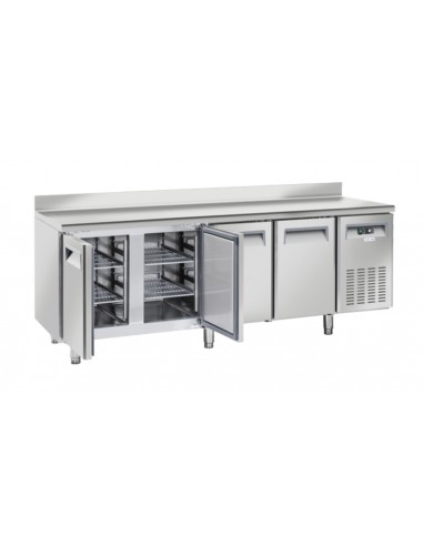 Refrigerated table - Alzatina - N. 4 doors - cm 225 x 60 x 95 h