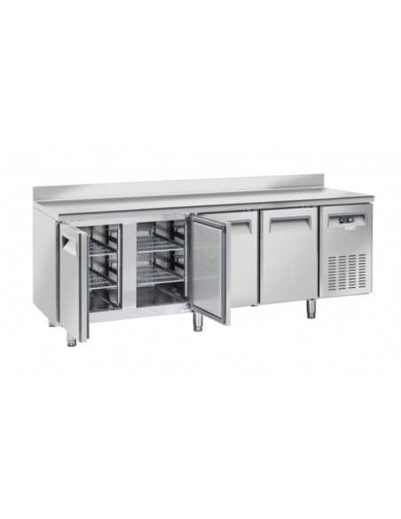 Refrigerated table - Riser - N. 4 doors - cm 225 x 60 x 95 h