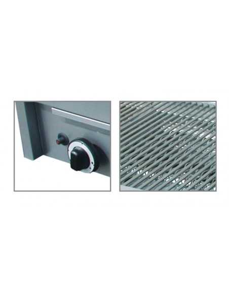 Griglia a pietra lavica - Griglia con tondino - cm 78 x 68 x 32 h