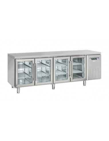 Mesa refrigerada - N. 2 puertas de cristal - cm...