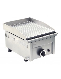 Fry top gas con piano rigato Cm 32.5 x 40 - Da banco