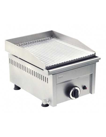 Gas fry top with ribbed top Cm 32.5 x 40 - Countertop