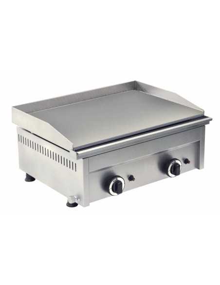 Gas fry top with smooth top cm 58.5 x 40 with two cooking zones Gas fry top with smooth top cm 58.5 x 40 with two cooking zones
