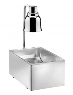 Scaldafritti - Bath GN 1/1 - Drilled bottom - cm 34 x 58...