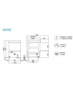 Lavavajillas electrónico - Bomba de escape - Cesta cm 50... 2