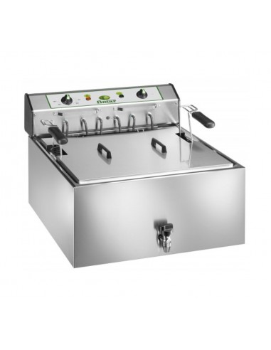 Fryer for pastry-Capacity tank liters 29 - capacity oil lt 25 - production kg/h 45 - size cm 58.5 x 66 x 47.5 h