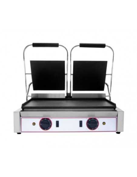 Piastra in ghisa con piano liscio e coperchio liscio cm 48 x 24