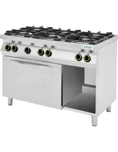 Gas cooker - Gas oven - N. 6 fires - cm 120 x 70 x 90 h