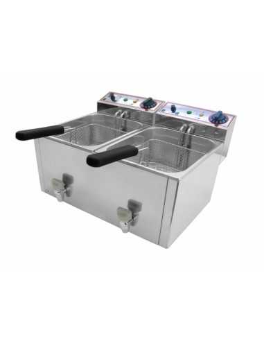 Friggitrice elettrica - Capacità litri 6 +6 -...