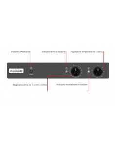 Forno elettrico - N. 4 x GN 1/1 - cm 72.4 x 73 x 59.7 h 2