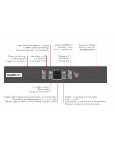 Electric oven - N. 4 x GN 1/1 - cm 72.4 x 73 x...