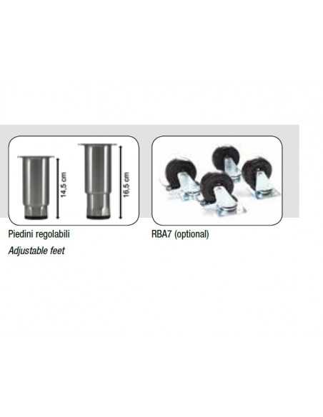 Refrigerator cabinet GN 2/1 - Capacity  650 liter - cm 74 x 82.8 x 205 h