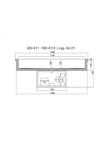Tanque refrigerado receso - cm 144 x 68 x 54.5 h