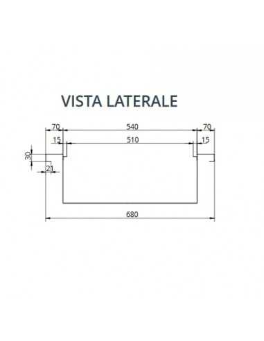 Recessed thermal bath - cm 73 x 68 x 20 h