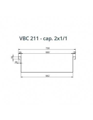Recessed thermal bath - cm 73 x 68 x 20 h