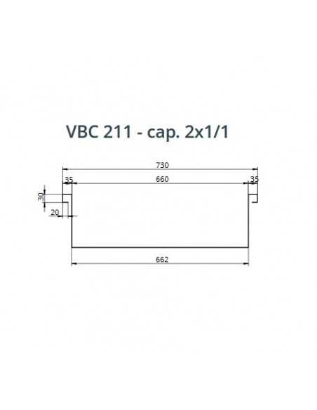 Vasca termica bagnomaria da incasso - cm 73 x 68 x 20 h
