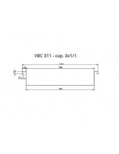 Recessed thermal bath - cm 110 x 68 x 20 h