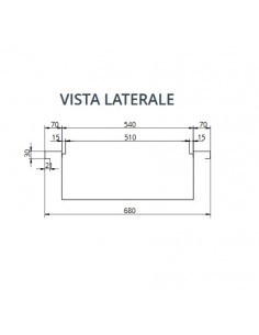 Vasca termica bagnomaria da incasso - cm 143.3 x 68 x 20 h 2