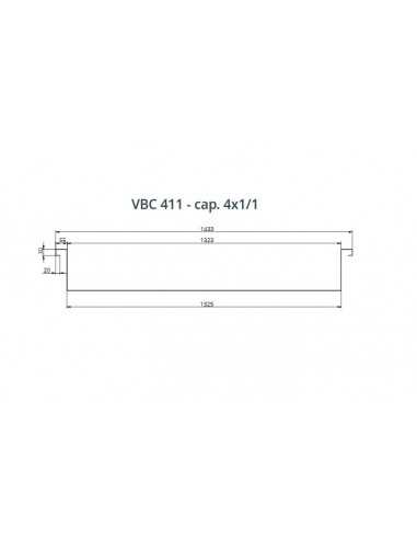 Recessed thermal bath - cm 143.3 x 68 x 20 h