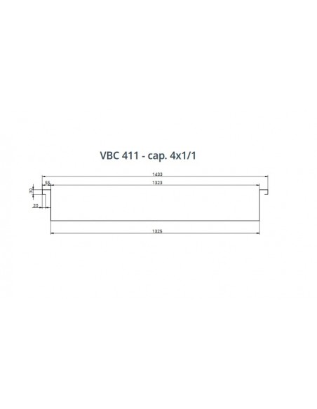 Recessed thermal bath - cm 143.3 x 68 x 20 h