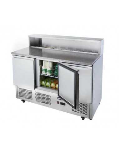 Pizza counter 3 door - Ingredient holder - cm 135.6 x 70 x 115.7 h