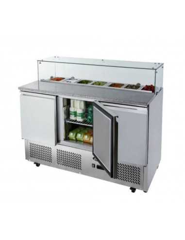 Mostrador para pizza de 3 puertas - Vitrina - cm 138 x 70 x 116,8 h