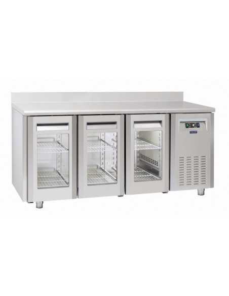 Refrigerated table - Tropicalized - No Group - N. 3 glass doors - Alzatina - cm 181.5 x 70 x 95h