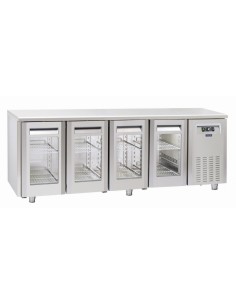 Tropicalized refrigerated table - N. 4 glass doors - cm... 2